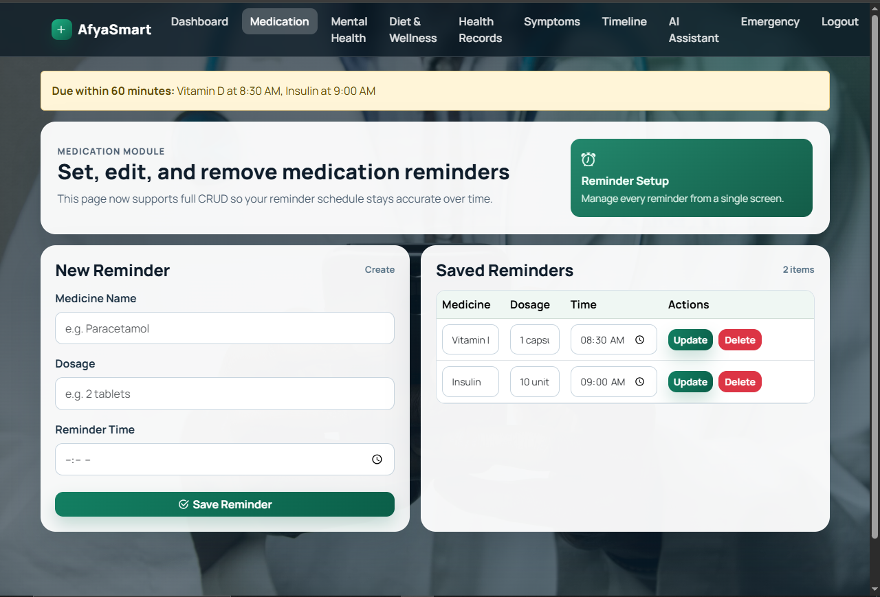 AfyaSmart medication management